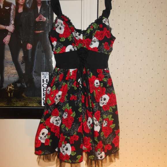 Hot Topic Dresses & Skirts - ON HOLDHot Topic Day of The Dead Floral Dress